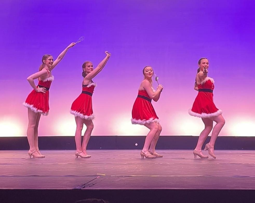 Dance and art students preparing for concert